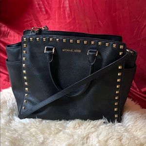 Michael Kors Selma Black Studded Purse